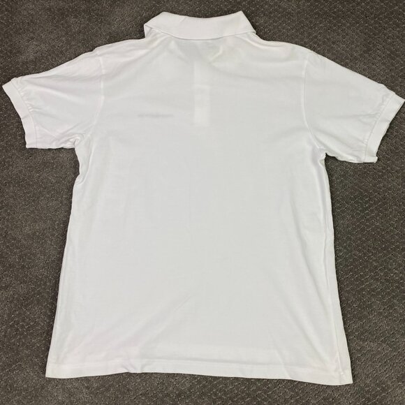 Porsche Design Polo Shirt Men's Medium White Mesh Driver's Selection cotton - Picture 3 of 8